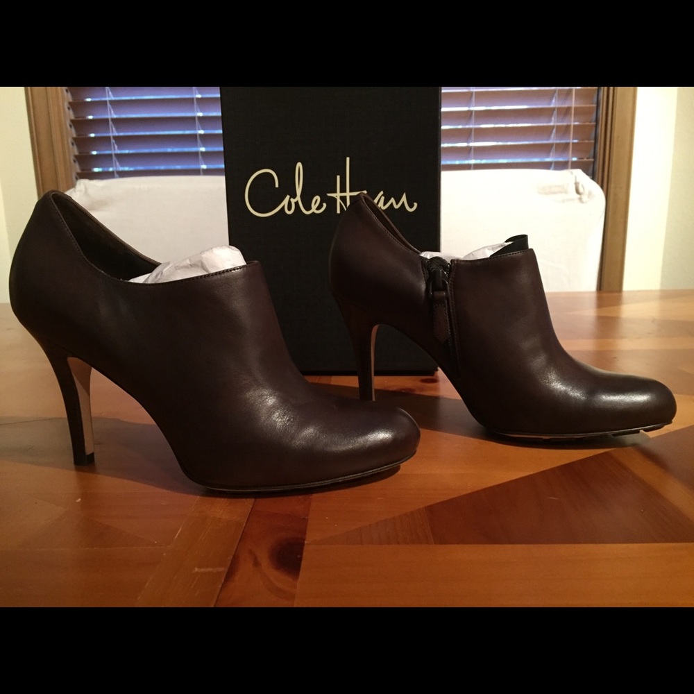 Cole Haan brown booties